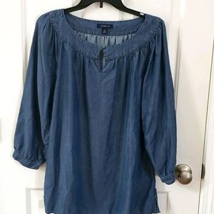 Lands End jean shirt